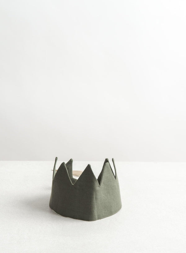 Couronne en lin forest green