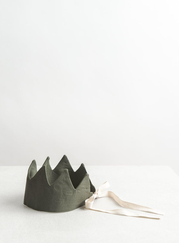 Couronne en lin forest green