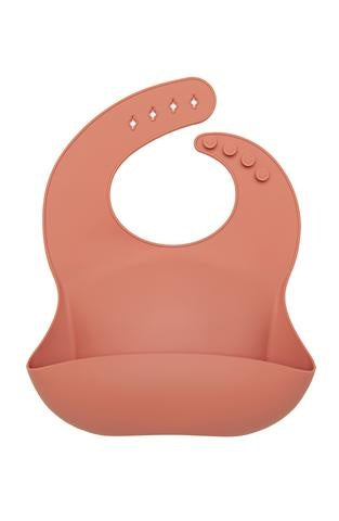 Bavette de silicone Terra cotta