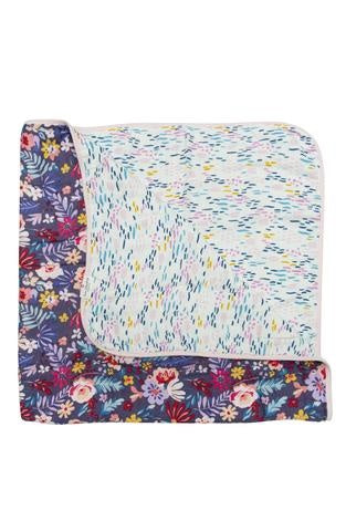 Couette en mousseline Dark field flowers