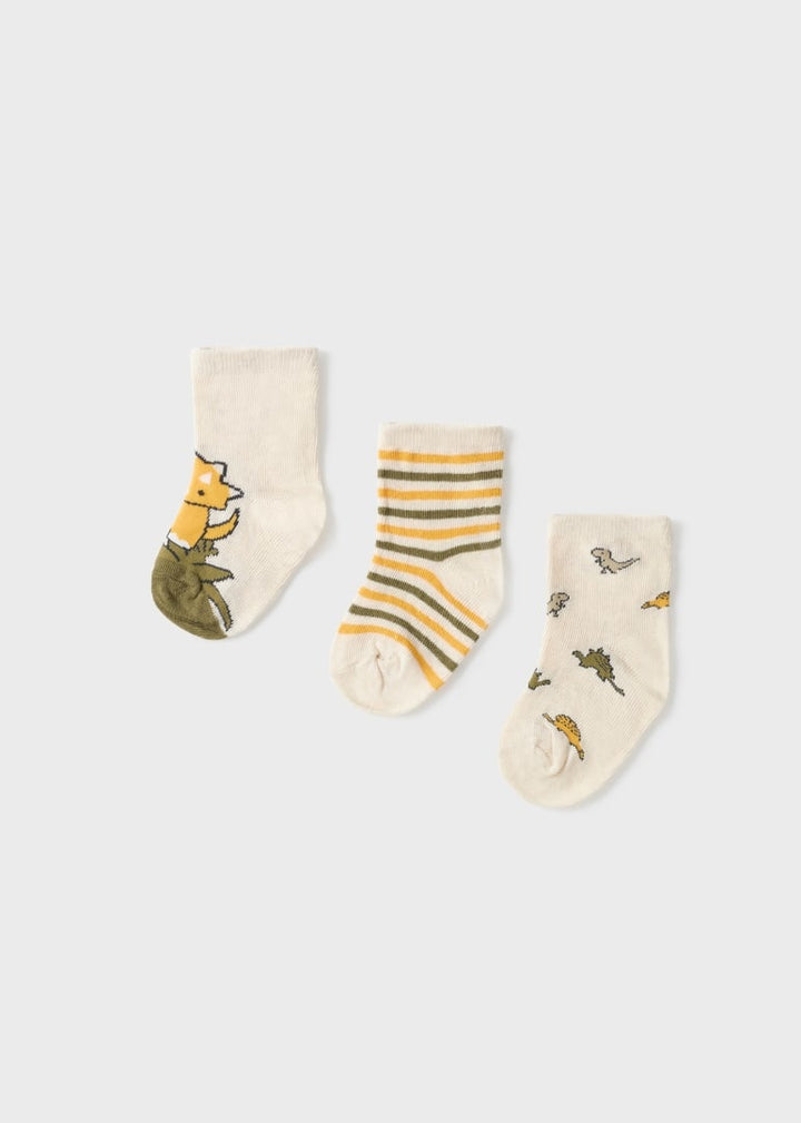 Chaussettes pour bébé Ensemble de 3 Dinosaures 24 mois