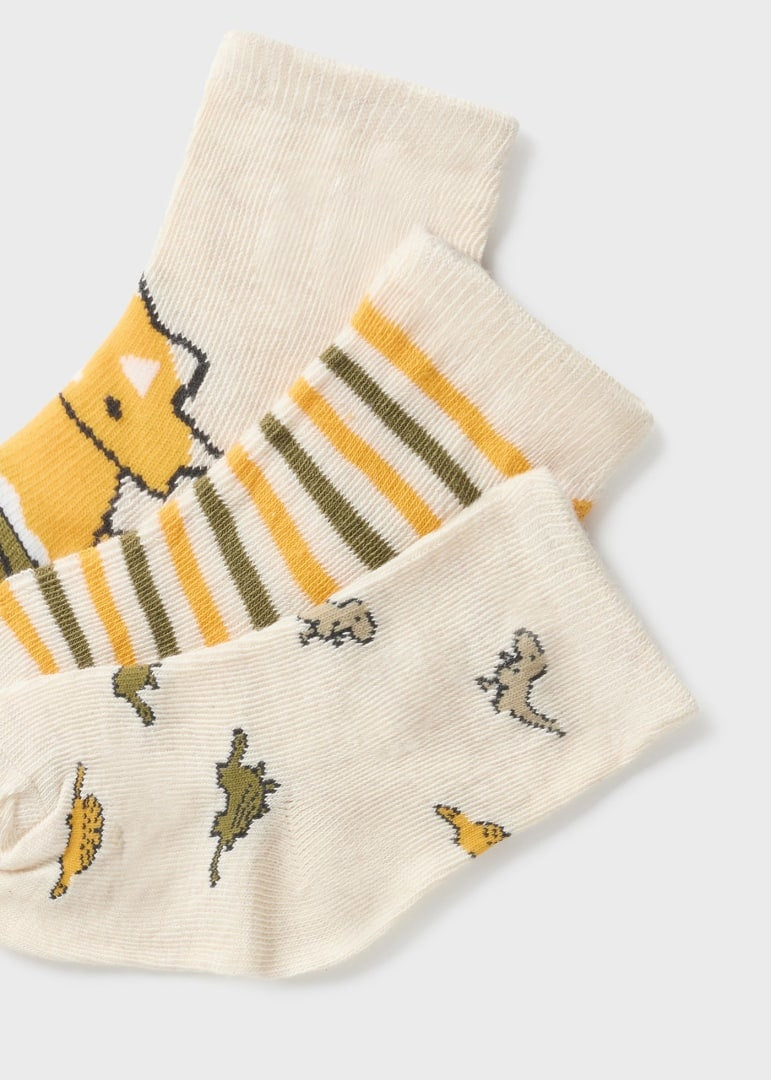 Chaussettes pour bébé Ensemble de 3 Dinosaures 36 mois