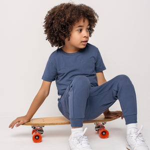 T Shirt Basic Dusty blue 5 ans