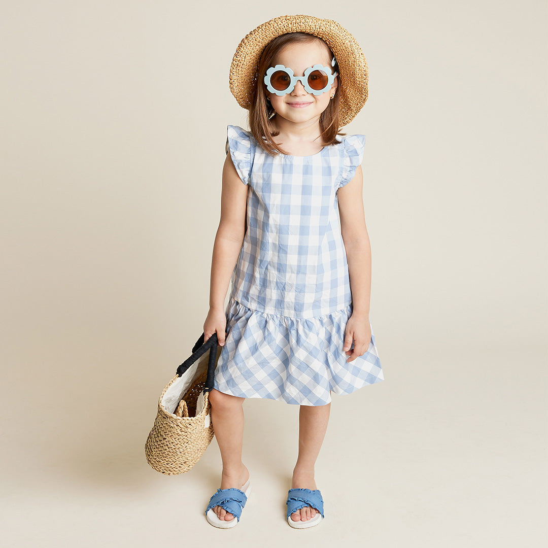 Robe Bleu Gingham  3 ans