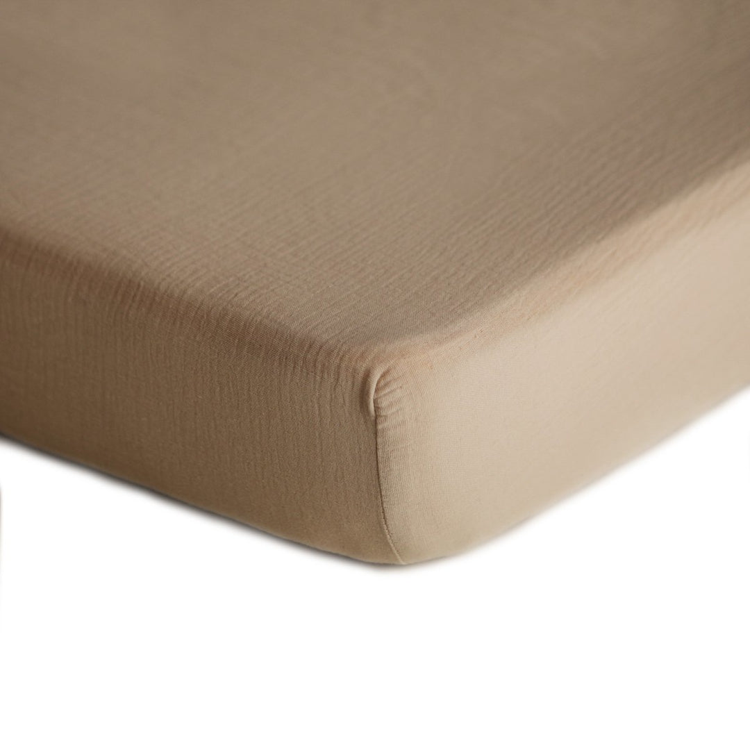 Drap contour de bassinette en mousseline Natural