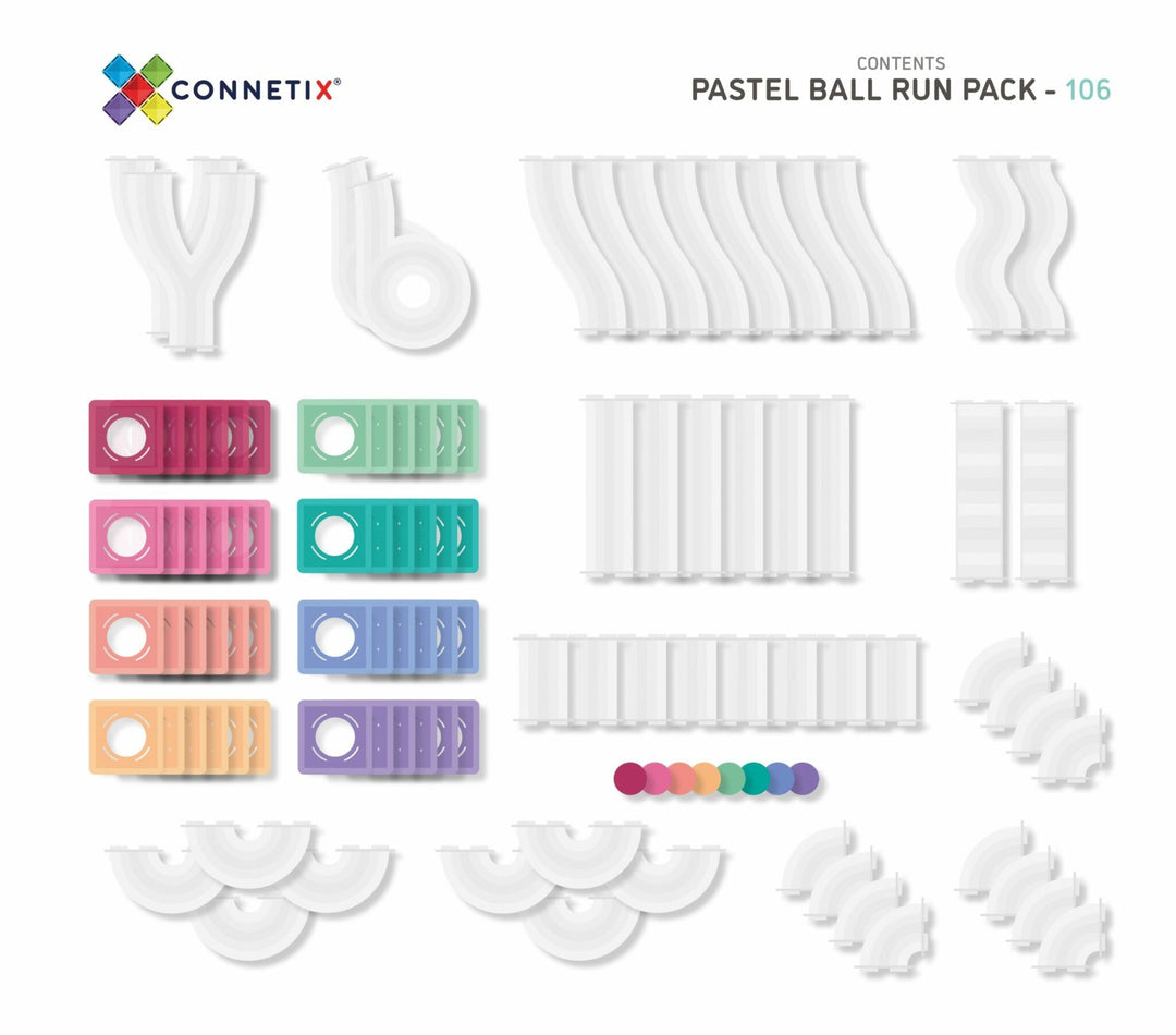 Ensemble créatif avec balles Pastel 106 pièces