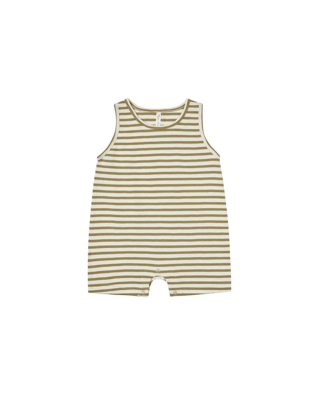 Romper sans manches Olive stripes  0-3 mois