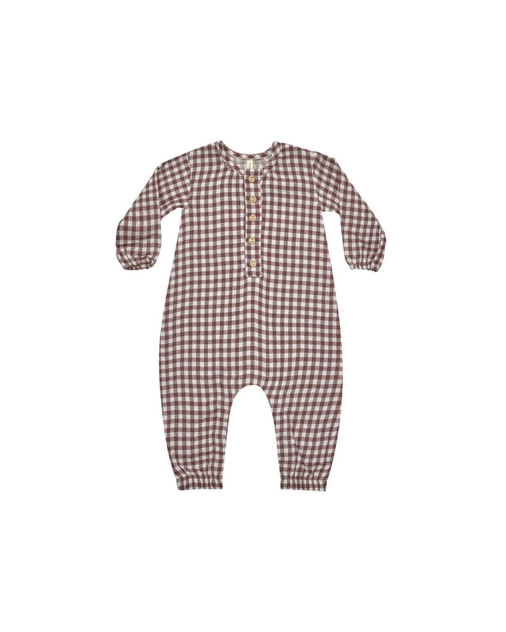 Jumpsuit Gingham Chocolate 3-6 mois