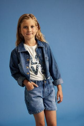 Veste courte en denim 7 ans