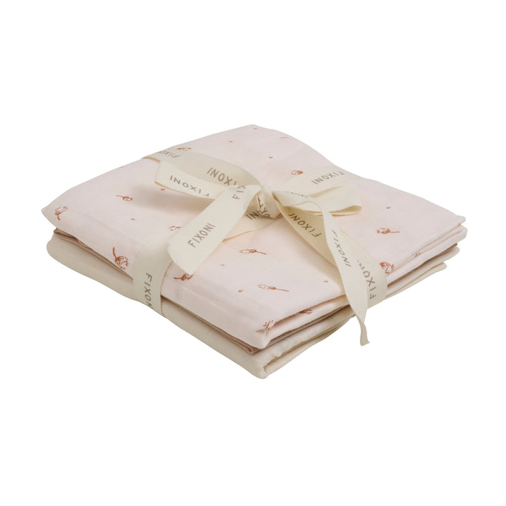 Trio de grandes mousselines Dandelion Rose