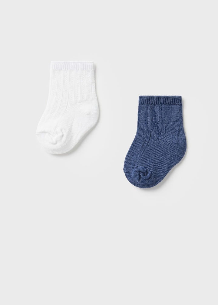 Chaussettes pour bébé Ensemble de 2 Marine 6 mois