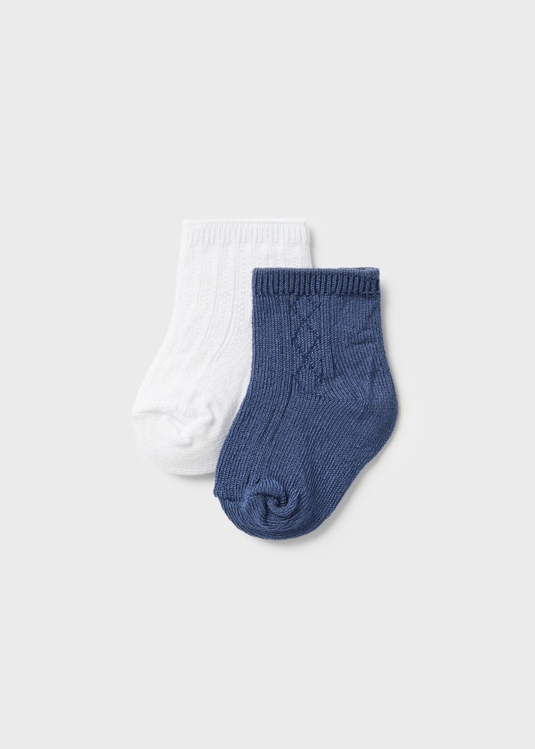 Chaussettes pour bébé Ensemble de 2 Marine 12 mois