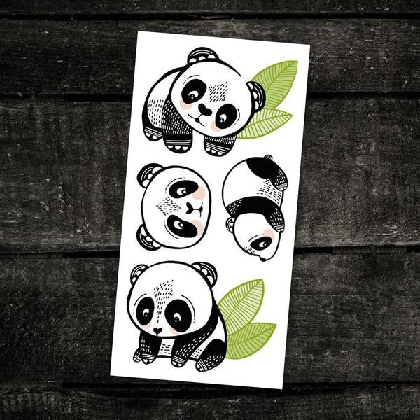 Tatouages temporaires Les pandas sympas