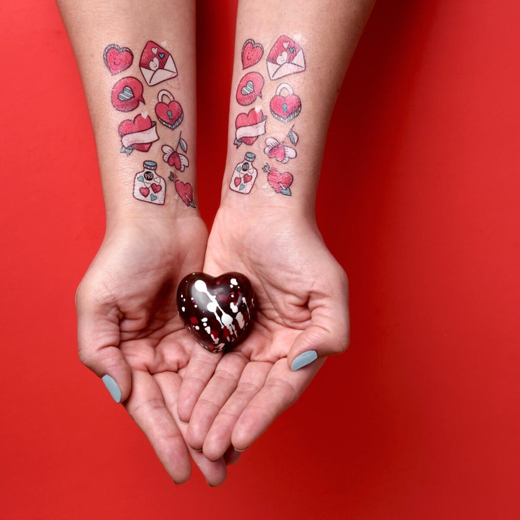 Tatouages temporaires Saint-Valentin