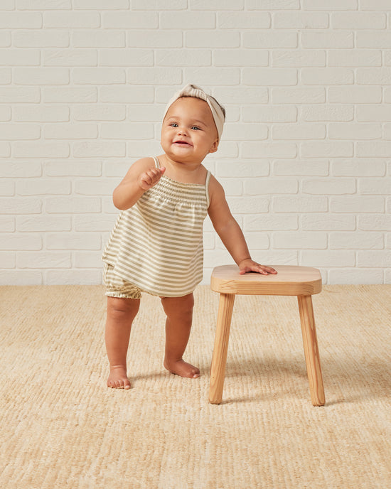 Ensemble Camisole et bloomer Sage stripe  3-6 mois