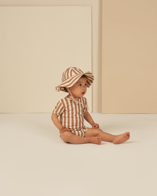 Chapeau de piscine Clay Stripe 6-12 mois