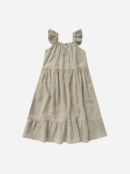 Robe Abbie Sauge Gingham  8-9 ans