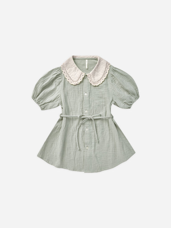 Robe Olive Seafoam  2-3 ans