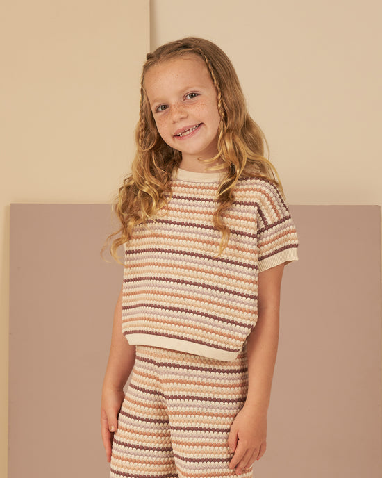 Haut Honeycomb Stripe 4-5 ans