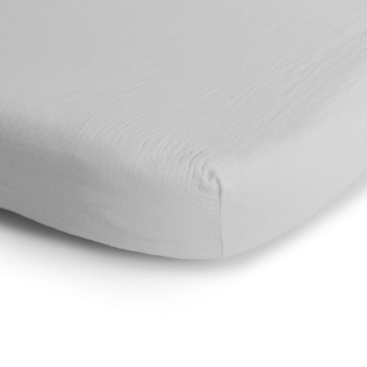 Drap contour de bassinette en mousseline White