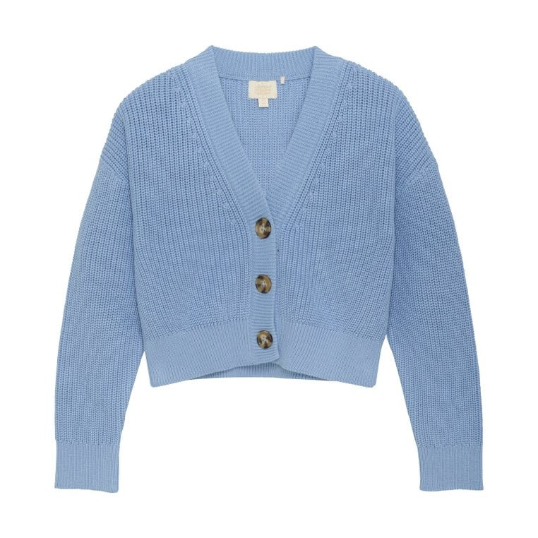 Cardigan en tricot de coton Bleu antique 5-6 ans